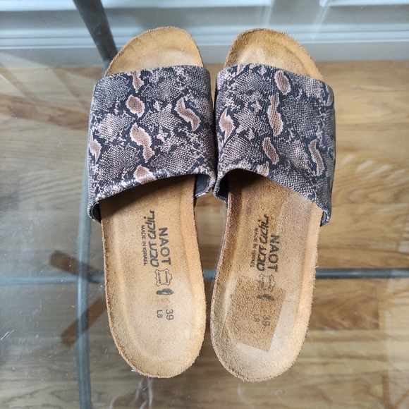 Naot Epanema Slide Sandals Python Print 39/8 - Picture 2 of 9